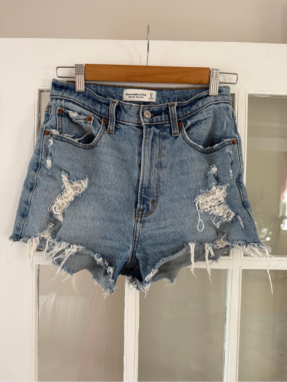 Abercrombie & Fitch Curve Love High Rise Mom Shorts